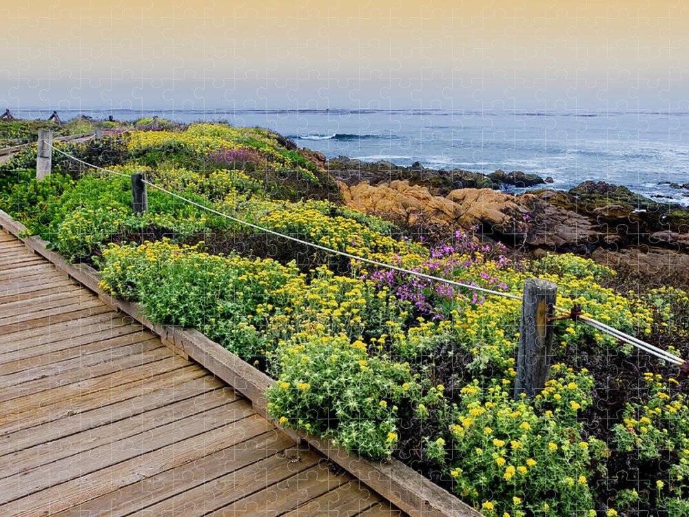 Tranquility Jigsaw Puzzle featuring the photograph Moonstone Boardwalk by Stephanie Sawyer