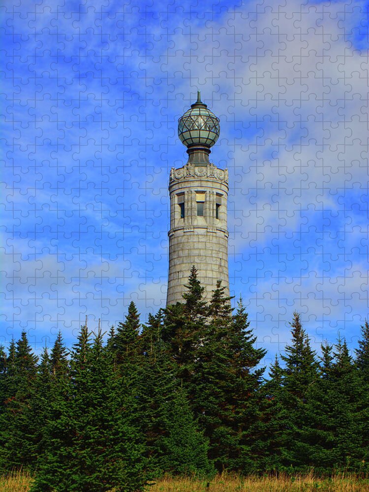 Mount Greylock Tower From Bascom Lodge Jigsaw Puzzle featuring the photograph Mount Greylock Tower from Bascom Lodge by Raymond Salani III