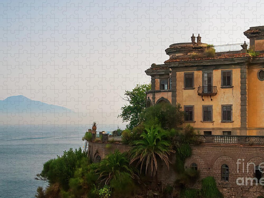 Sorrento Jigsaw Puzzle featuring the photograph Mount Vesuvius From Sorrento by Doug Sturgess