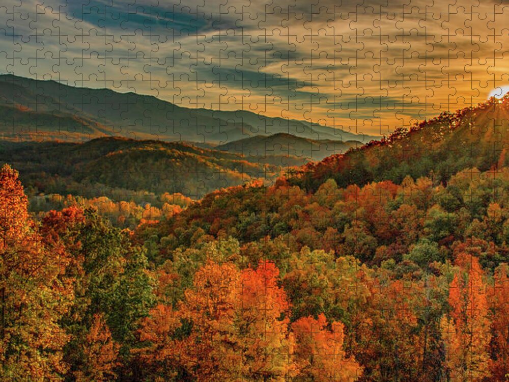 Foothills Parkway Jigsaw Puzzle featuring the photograph Mountain Magic by Marcy Wielfaert
