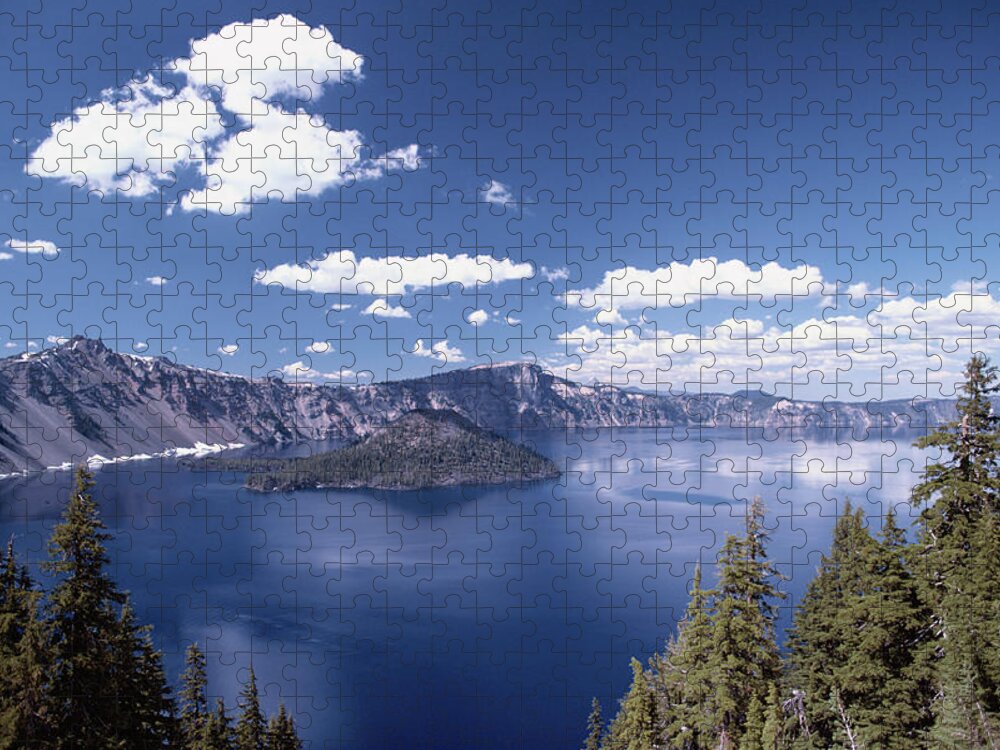 Outdoors Jigsaw Puzzle featuring the photograph Mountains Around Lake by Jake Rajs