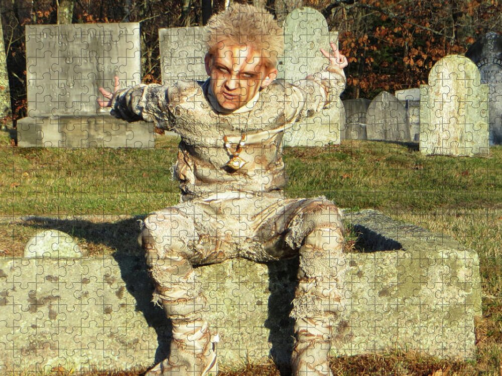 Halloween Jigsaw Puzzle featuring the photograph Mummy Costume 10 by Amy E Fraser