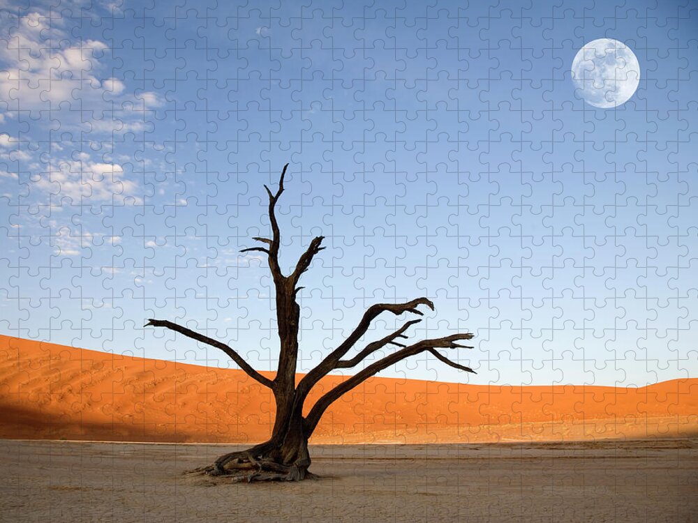 Scenics Jigsaw Puzzle featuring the photograph Nambia, Sossusvlei, Namb Desert, Bare by Grant Faint