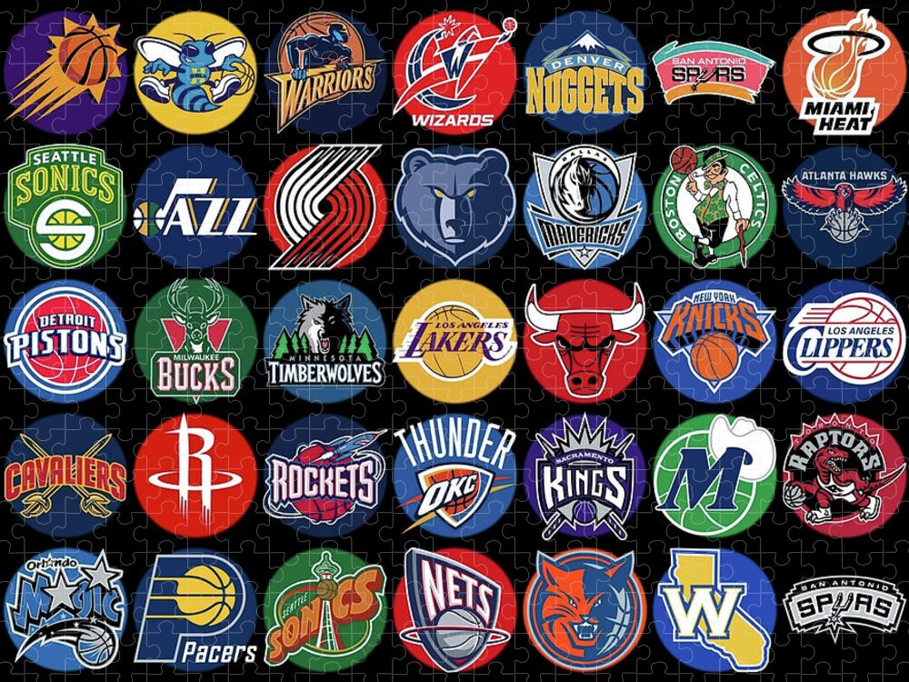 National Basketball Association Spotlight Logo Teams Jigsaw Puzzle by Movie  Poster Prints - Pixels