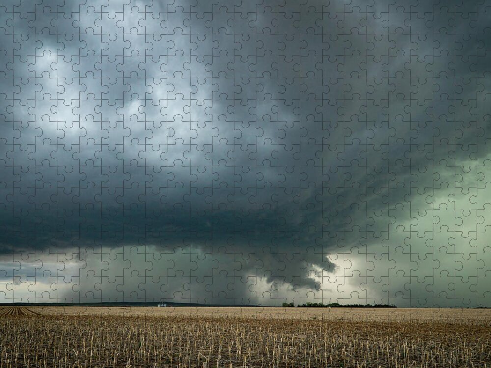 Supercell Jigsaw Puzzle featuring the photograph Nebraska Storm by Wesley Aston
