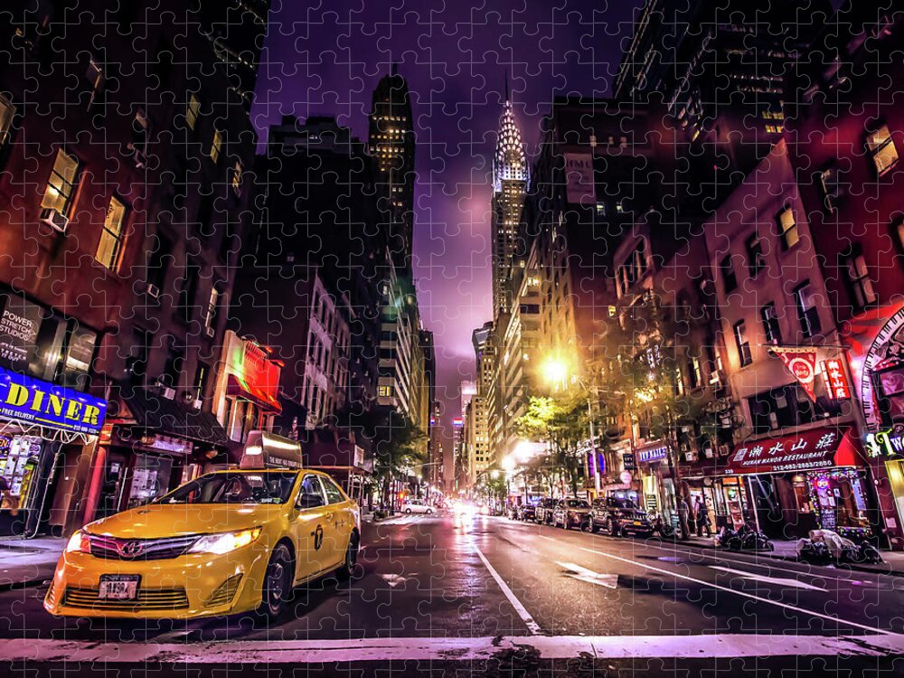 New York Jigsaw Puzzle featuring the photograph New York City Street by Nicklas Gustafsson