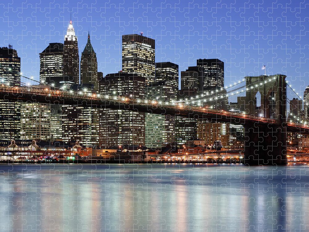 Lower Manhattan Jigsaw Puzzle featuring the photograph New York Skyline by S. Greg Panosian