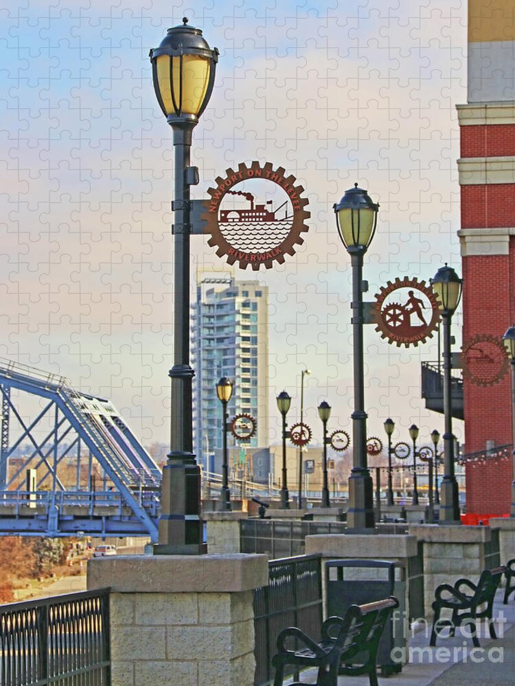 Newport On The Levee Jigsaw Puzzle featuring the photograph Newport on the Levee 7104 by Jack Schultz