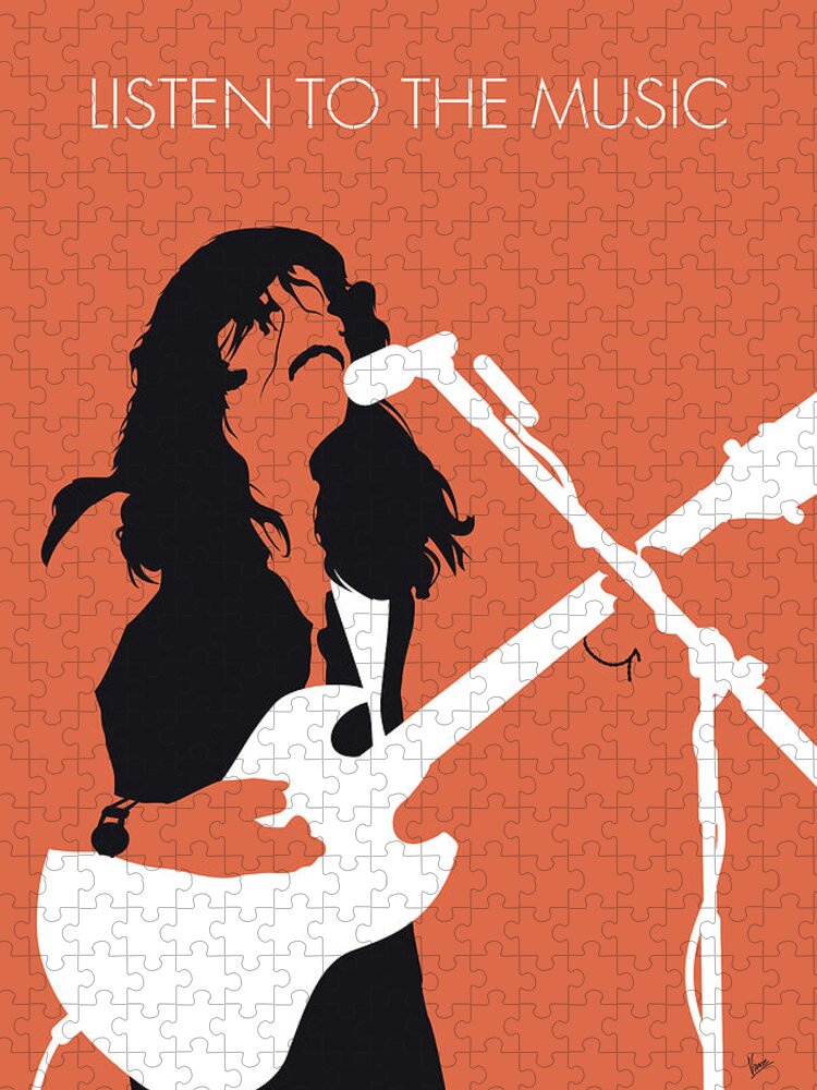 Tags: Jigsaw Puzzle featuring the digital art No243 MY Doobie Brothers Minimal Music poster by Chungkong Art