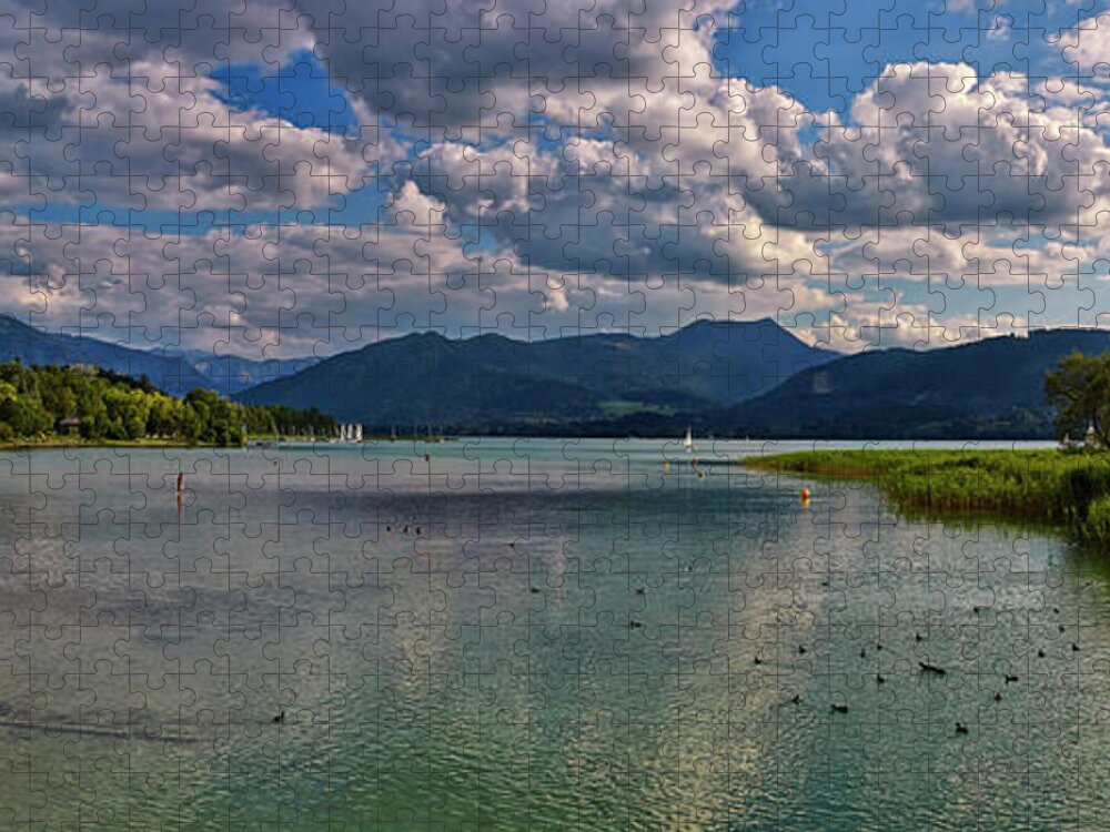 Tranquility Jigsaw Puzzle featuring the photograph Nordende Des Tegernsees by Photo By Helmut Reichelt