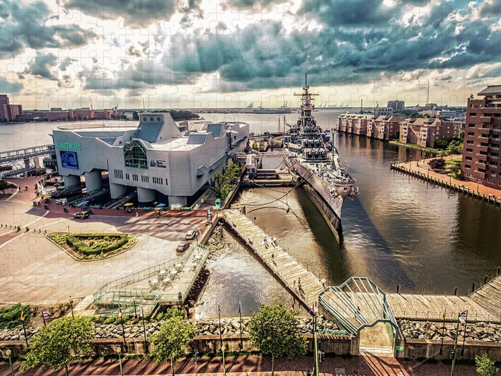 Battleship Jigsaw Puzzle featuring the photograph Norfolk by Bill Chizek