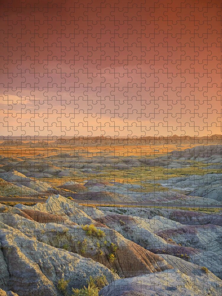 Scenics Jigsaw Puzzle featuring the photograph North Dakota, Theodore Roosevelt by Michele Falzone