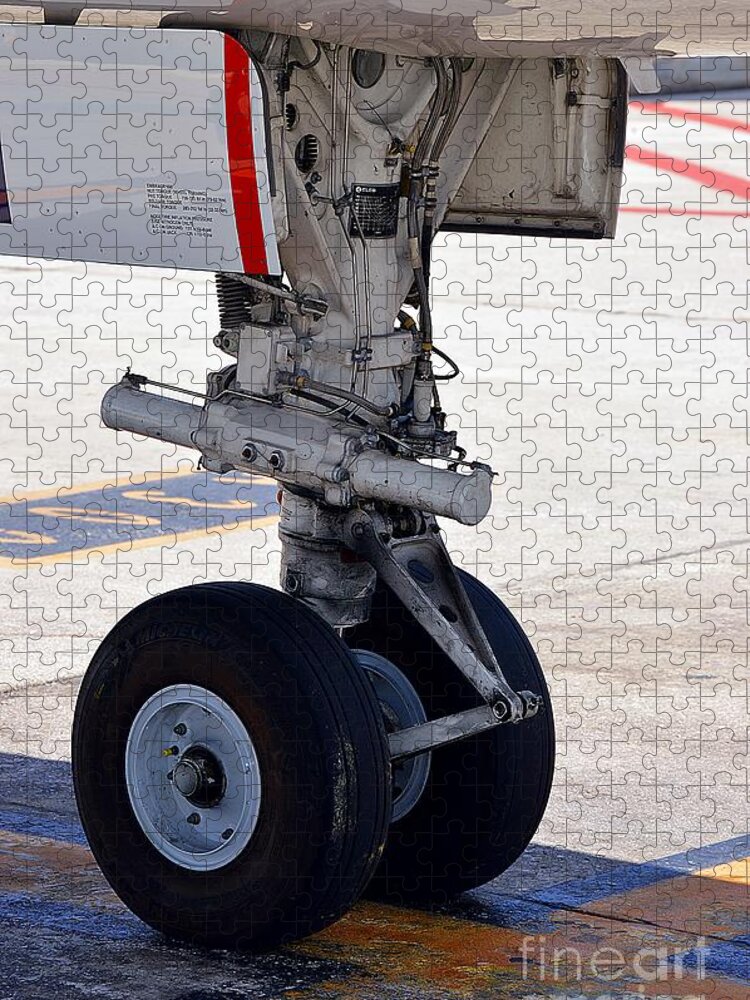 Nosegear Jigsaw Puzzle featuring the photograph NoseGear by Thomas Schroeder