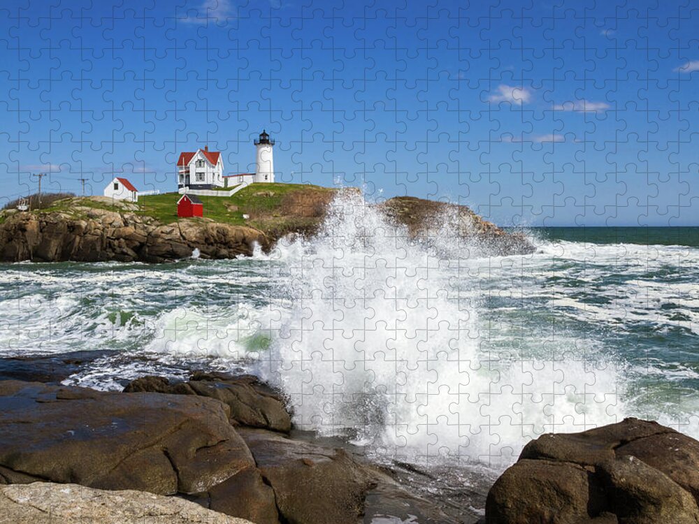 Nubble Light Jigsaw Puzzle featuring the photograph Nubble Lighthouse by Robert Clifford