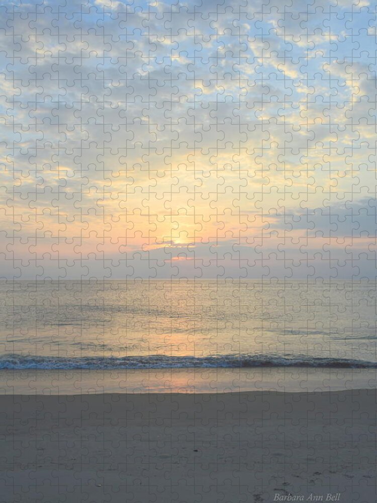 Obx Sunrise Jigsaw Puzzle featuring the photograph OBX Sunrise 2019 by Barbara Ann Bell