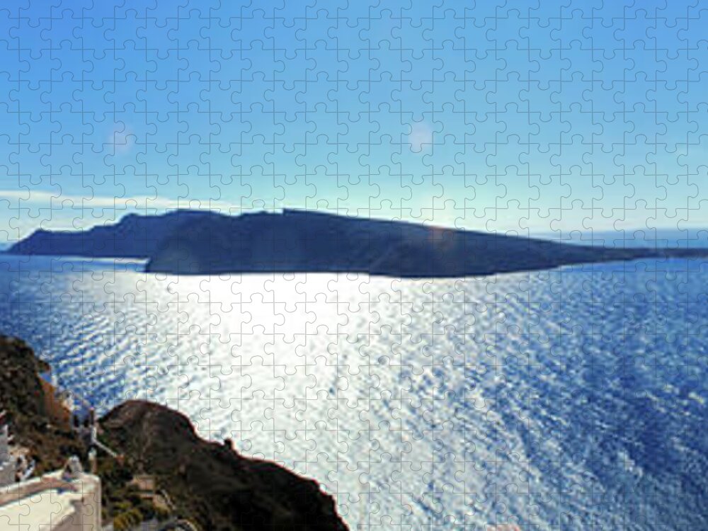 Tranquility Jigsaw Puzzle featuring the photograph Oia On Island Of Santorini by Jeff Rose Photography