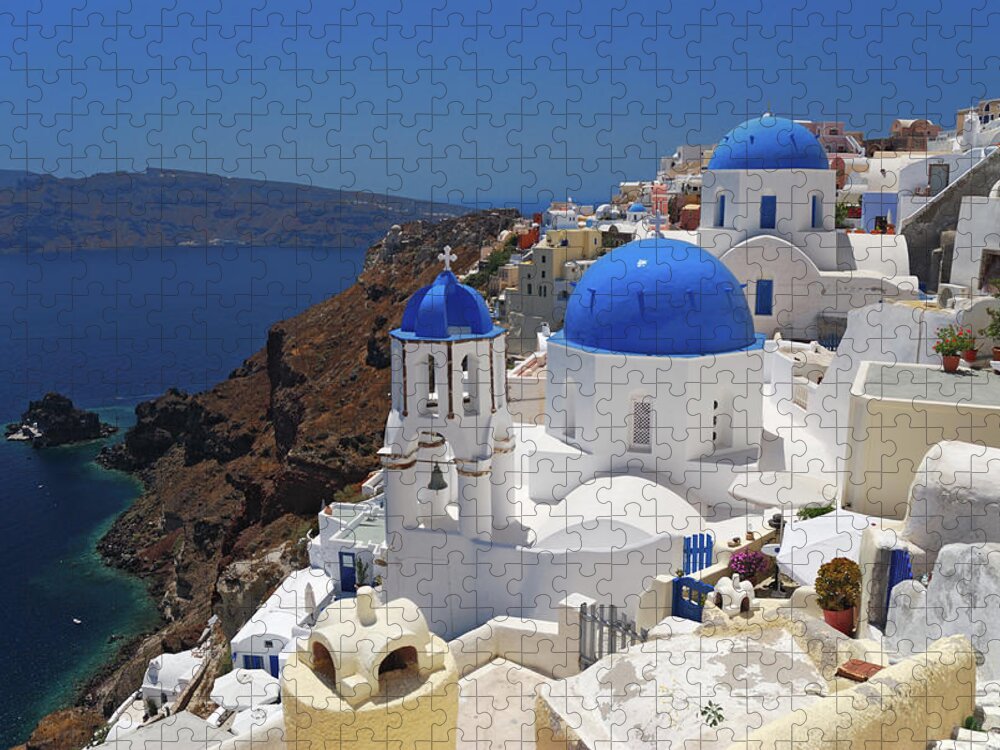 Greek Culture Jigsaw Puzzle featuring the photograph Oia - Santorini - Greece by Giuseppe Finocchiaro