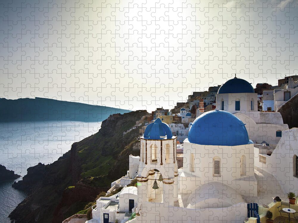 Greek Culture Jigsaw Puzzle featuring the photograph Oia - Santorini, Greece by Mathew Roberts Photography - Www.matroberts.co.uk
