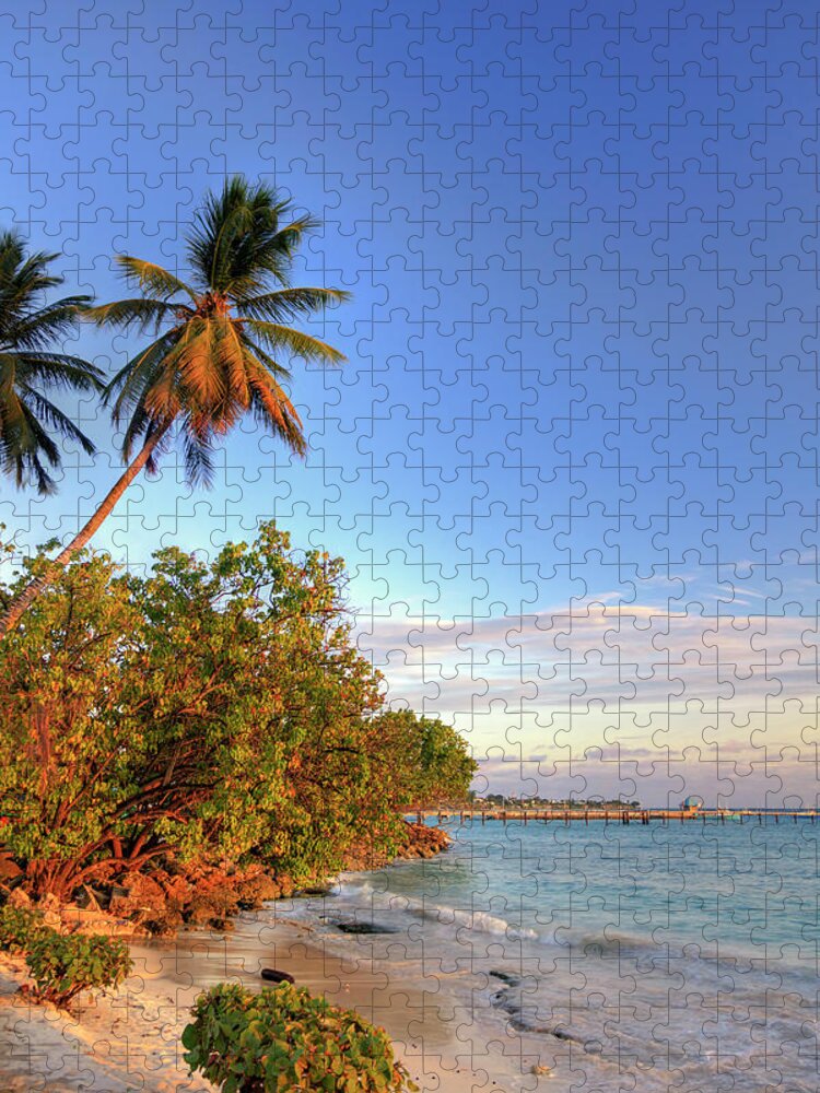 Scenics Jigsaw Puzzle featuring the photograph Oistins Beach, Barbados by Michele Falzone