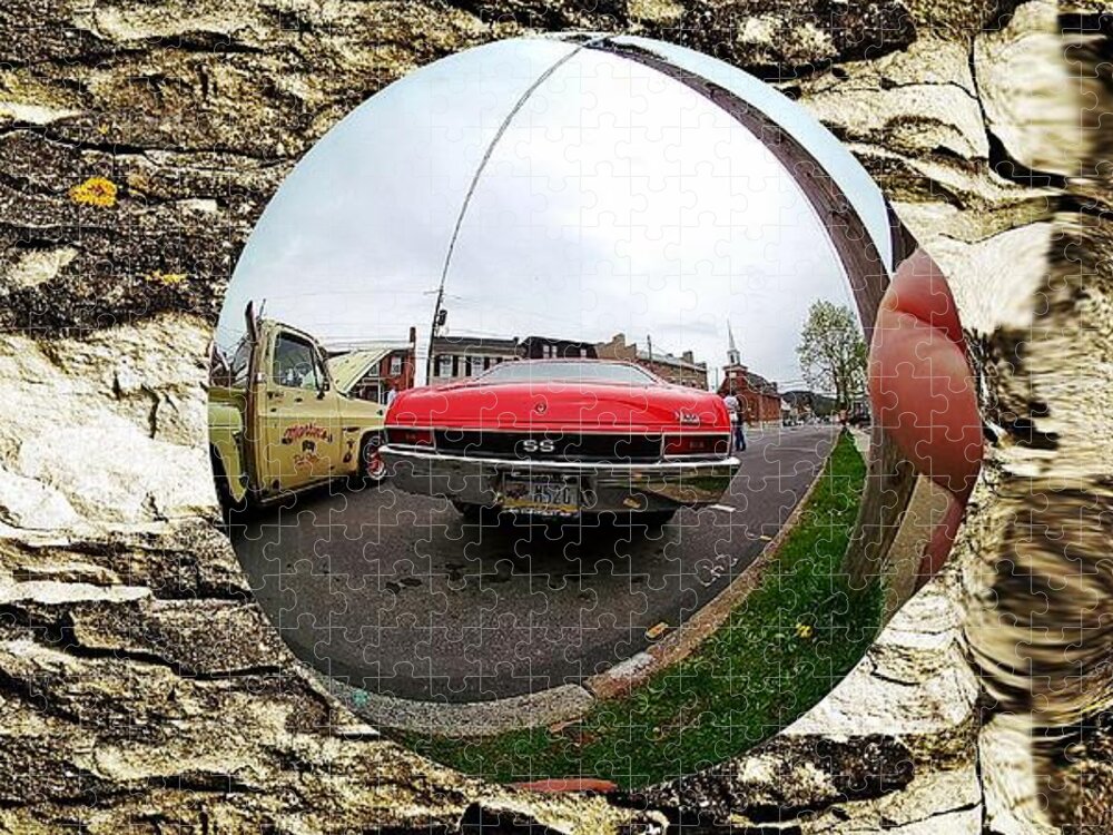 Car Jigsaw Puzzle featuring the photograph Old car fish eye 2 by Karl Rose
