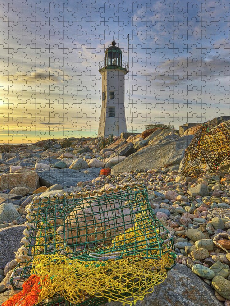 Old Scituate Lighthouse Jigsaw Puzzle featuring the photograph Old Scituate Lighthouse by Juergen Roth