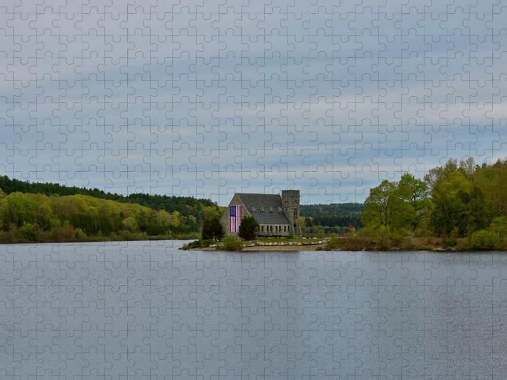 Landscape Jigsaw Puzzle featuring the photograph Old Stone Church by Monika Salvan