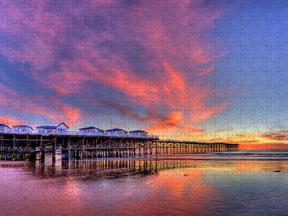Tranquility Jigsaw Puzzle featuring the photograph One From The Vault - Crystal Pier by Images By Steve Skinner Photography