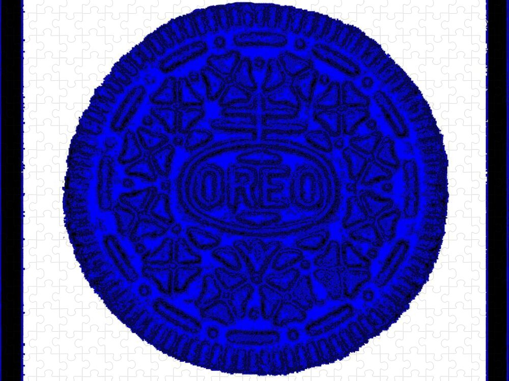 Oreo Jigsaw Puzzle featuring the photograph Oreo Redux Blue 3 by Rob Hans