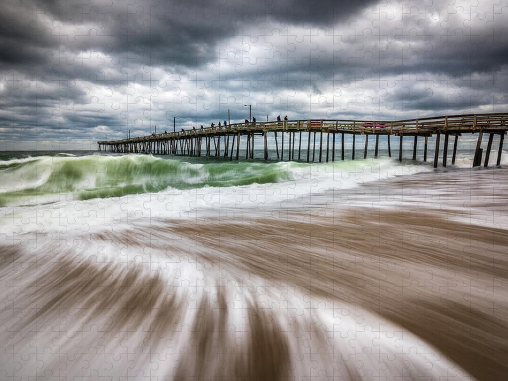 Outer Banks Jigsaw Puzzle featuring the photograph Outer Banks NC North Carolina Beach Seascape Photography OBX by Dave Allen