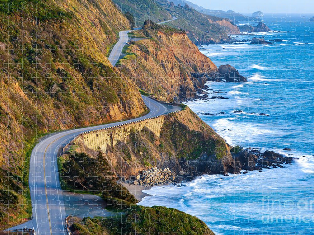 Pacific Coast Jigsaw Puzzle featuring the photograph Pacific Coast Highway Highway 1 by Doug Meek