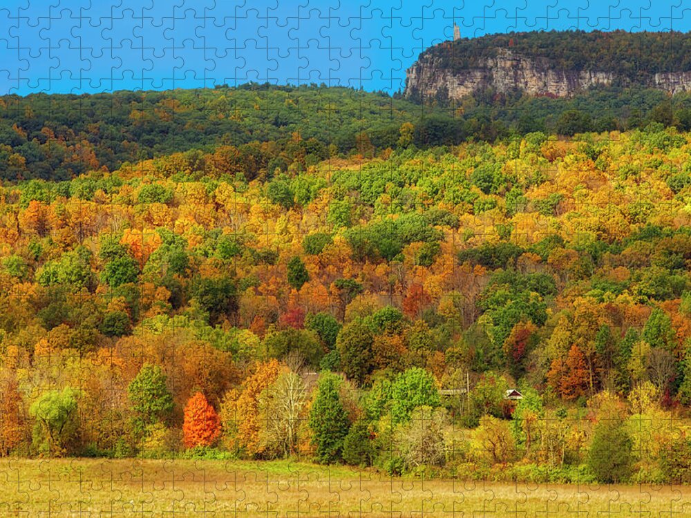 Hudson Valley Jigsaw Puzzle featuring the photograph Paltz Point Mohonk Mountain by Susan Candelario