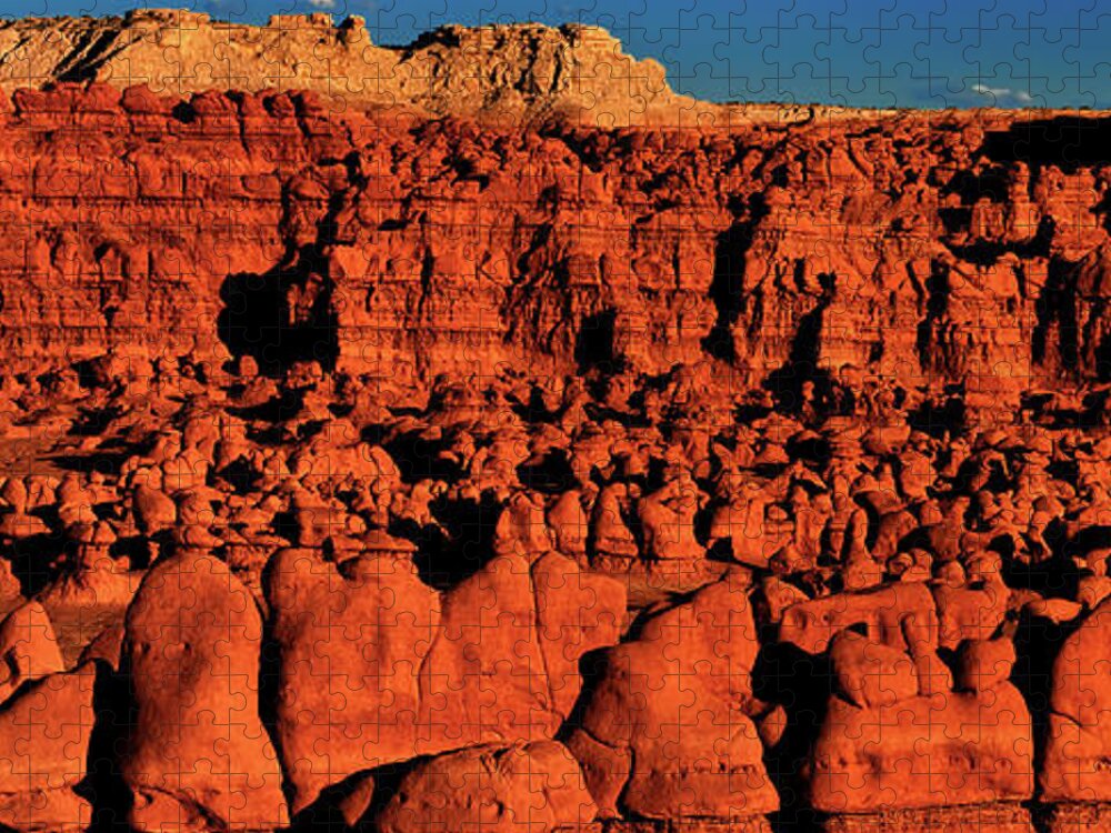 Dave Welling Jigsaw Puzzle featuring the photograph Panorama Goblin Valley Utah by Dave Welling