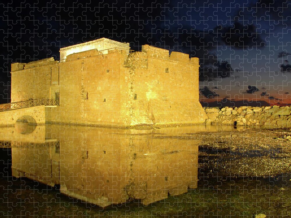 Castle Jigsaw Puzzle featuring the photograph Paphos Medieval Castle by Michalakis Ppalis