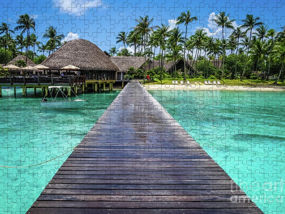 Rangiroa Jigsaw Puzzle featuring the photograph Rangiroa, Tuamotu - paradise on earth by Lyl Dil Creations