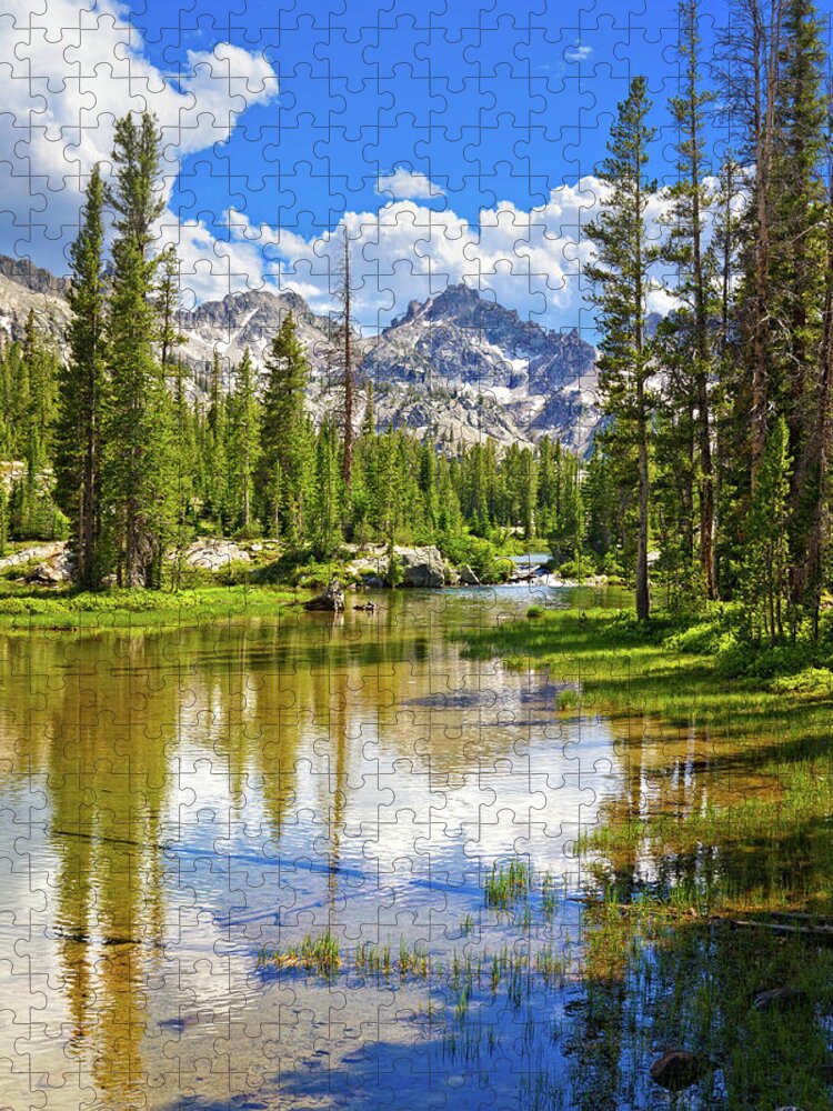 Alice Lake Jigsaw Puzzle featuring the photograph Partly Cloudy Summer Afternoon At Alice by Anna Gorin