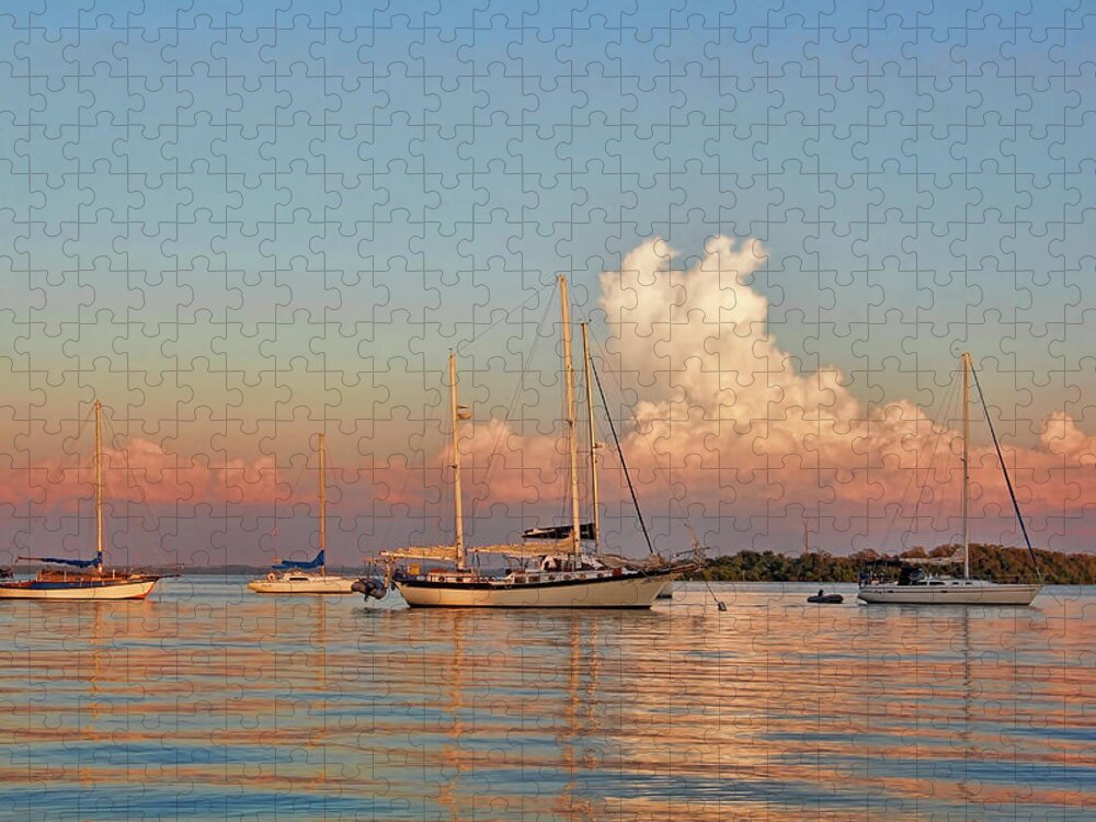 Sailboat Jigsaw Puzzle featuring the photograph Peaceful Surrender by HH Photography of Florida