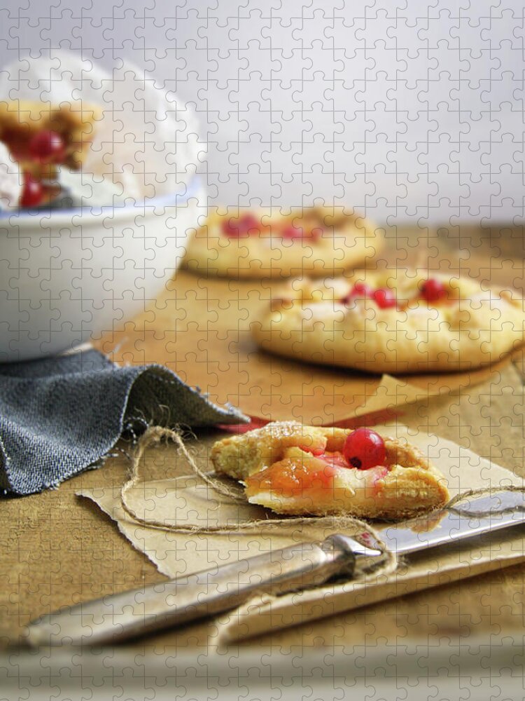 Napkin Jigsaw Puzzle featuring the photograph Peach Pie by 200