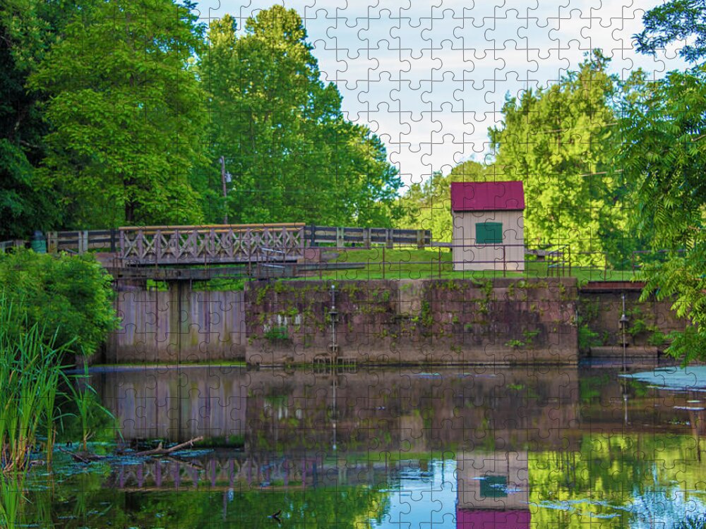 Phoenixville Jigsaw Puzzle featuring the photograph Phoenixville - Mont Clare - Lock 60 by Bill Cannon
