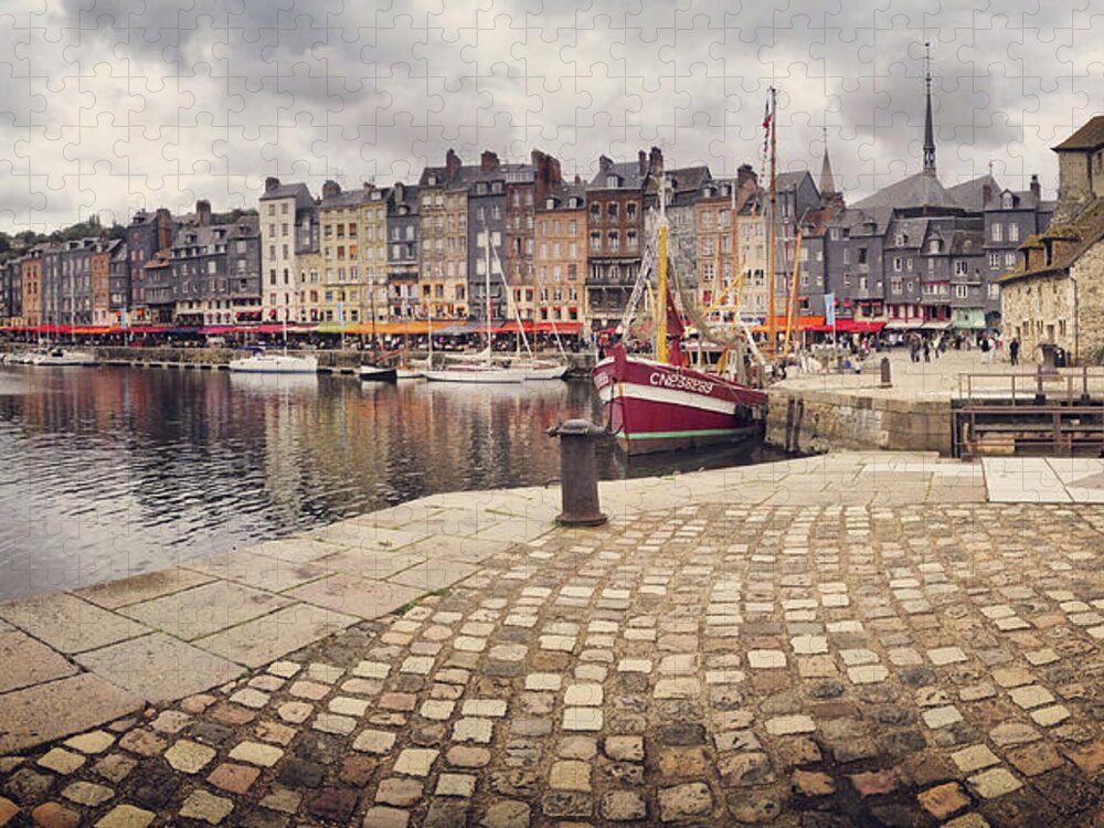 Europe Jigsaw Puzzle featuring the photograph Picturesque France - Honfleur by Seeables Visual Arts