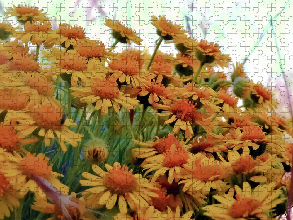 Piper's-daisy Jigsaw Puzzle featuring the photograph Pipers Daisy by Lisa Kaiser