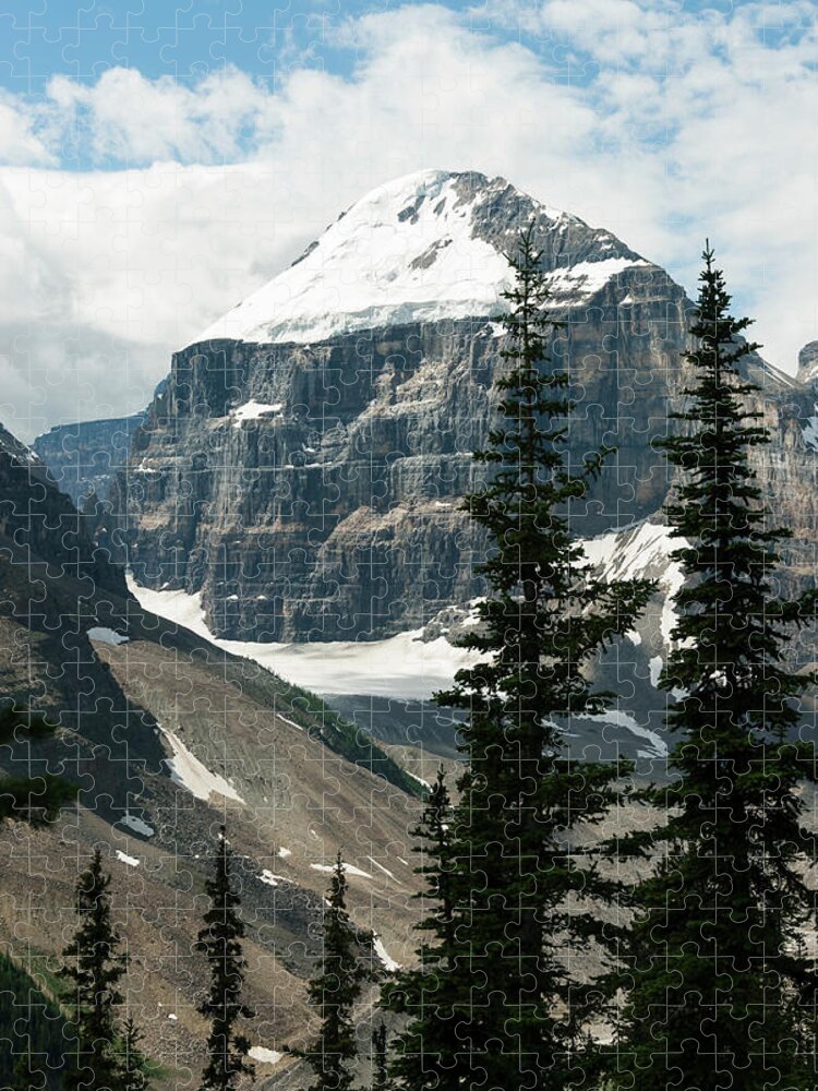 Scenics Jigsaw Puzzle featuring the photograph Plain Of Six Glaciers Trail, Mt Lefroy by John Elk Iii
