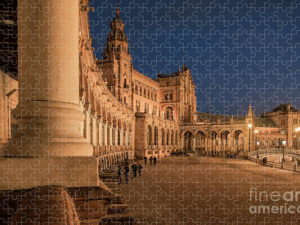Seville Jigsaw Puzzle featuring the photograph Plaza de Espana, Seville, Spain by Philip Preston