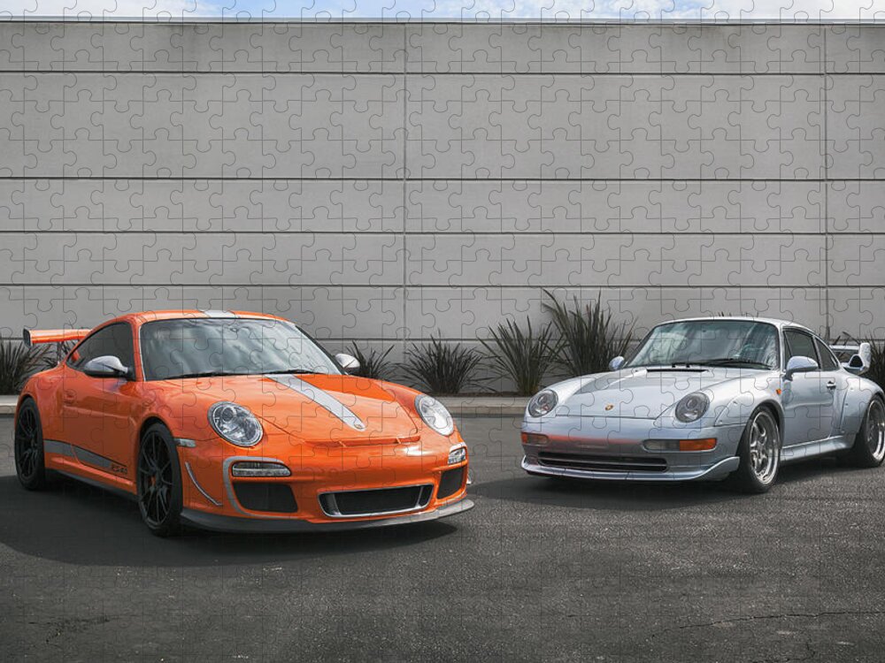 Cars Jigsaw Puzzle featuring the photograph #Porsche #993gt2 and 4.0 #GT3RS #Print by ItzKirb Photography