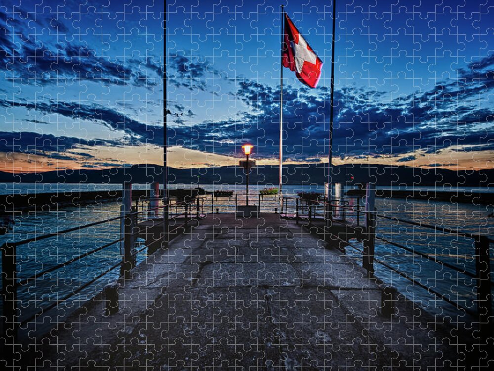 Outdoors Jigsaw Puzzle featuring the photograph Port Destavayer-le-lac by Sam's Photography