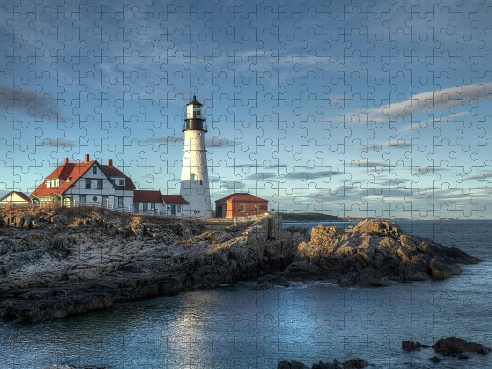 Outdoors Jigsaw Puzzle featuring the photograph Portland Head Lighthouse by Kenneth C. Zirkel