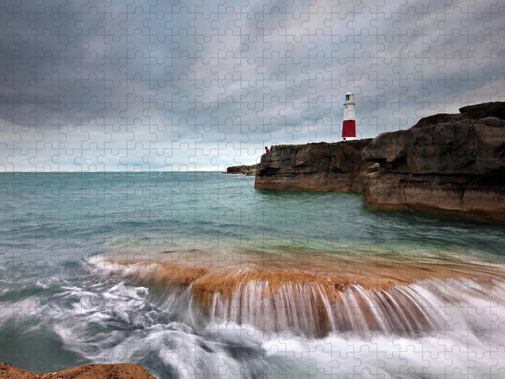 Dorset Jigsaw Puzzle featuring the photograph Portland Splash by Rob Cherry