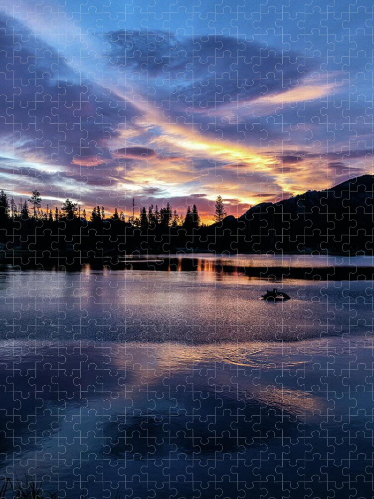 Sunrise Jigsaw Puzzle featuring the photograph Portrait of a Rocky Mountain Sunrise by Tony Hake