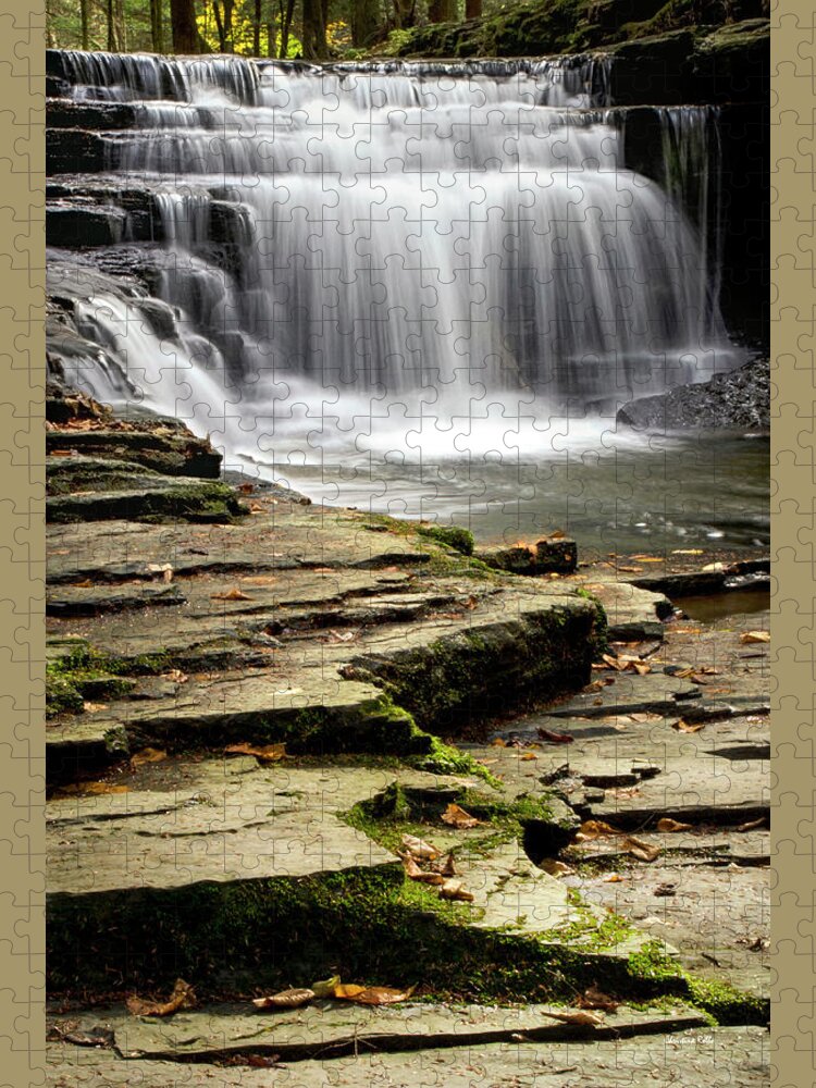Waterfalls Jigsaw Puzzle featuring the photograph Pure And Tranquil Waterfall by Christina Rollo