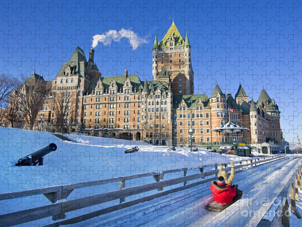 Quebec City Jigsaw Puzzle featuring the photograph Quebec City In Winter Traditional by Vlad G