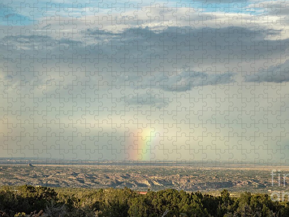 Natanson Jigsaw Puzzle featuring the photograph Rainbow over Santa Fe by Steven Natanson
